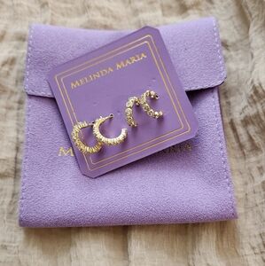 Melinda Maria "They're So Cute" Gold Huggie Set